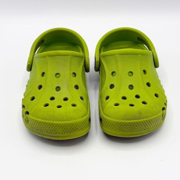 Crocs Classic Lime Green Sandals - Kids US C9 - Picture 4 of 12